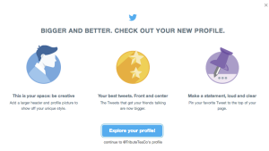 New Twitter profile overview